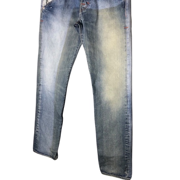 Heron Preston X Levis 501 Jeans Men's Sz 29X32 Deconstructed Denim Buttonfly - Picture 4 of 11